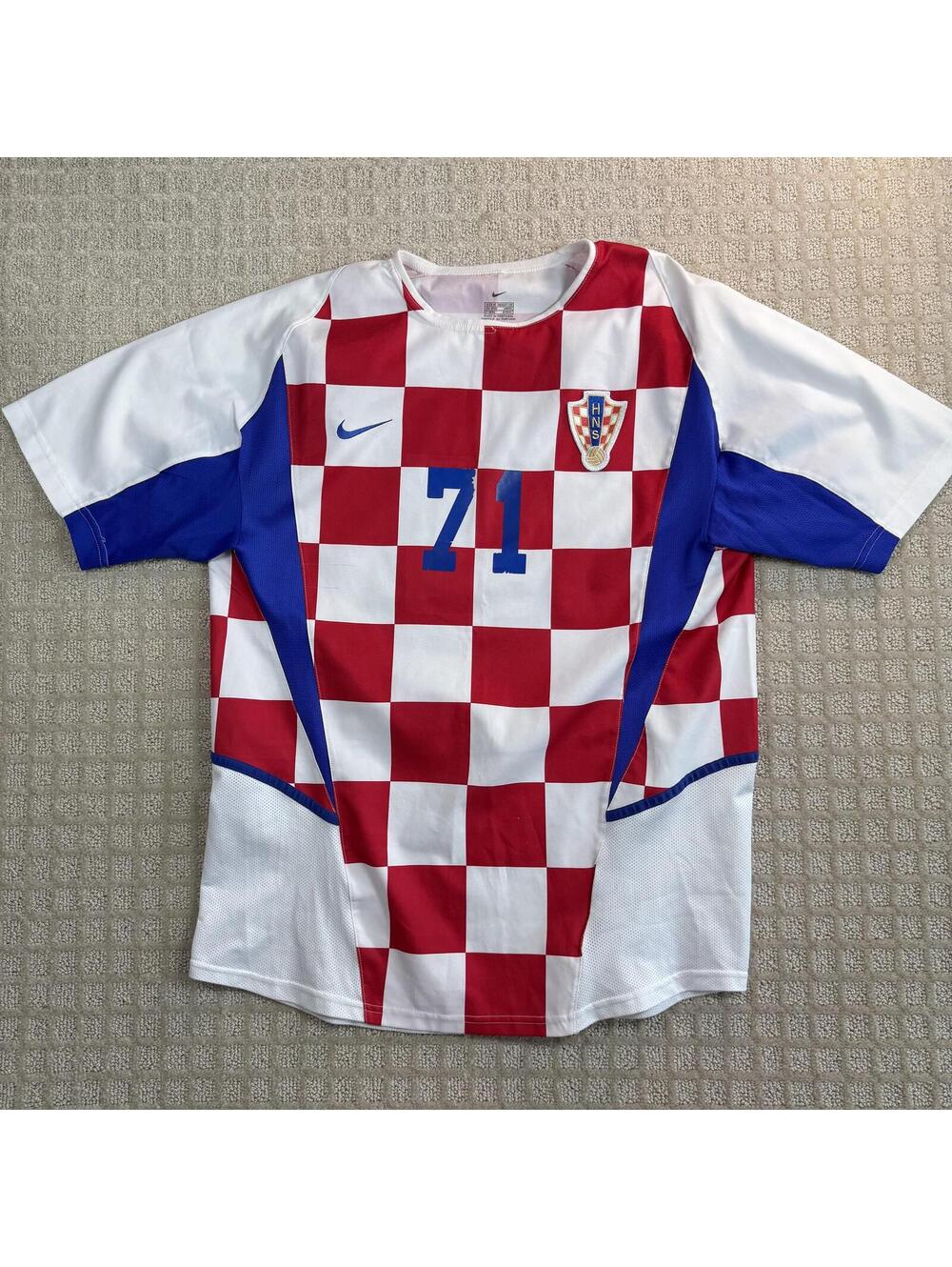 Nike Croatia 2002 2004 Home Jersey Checkered M